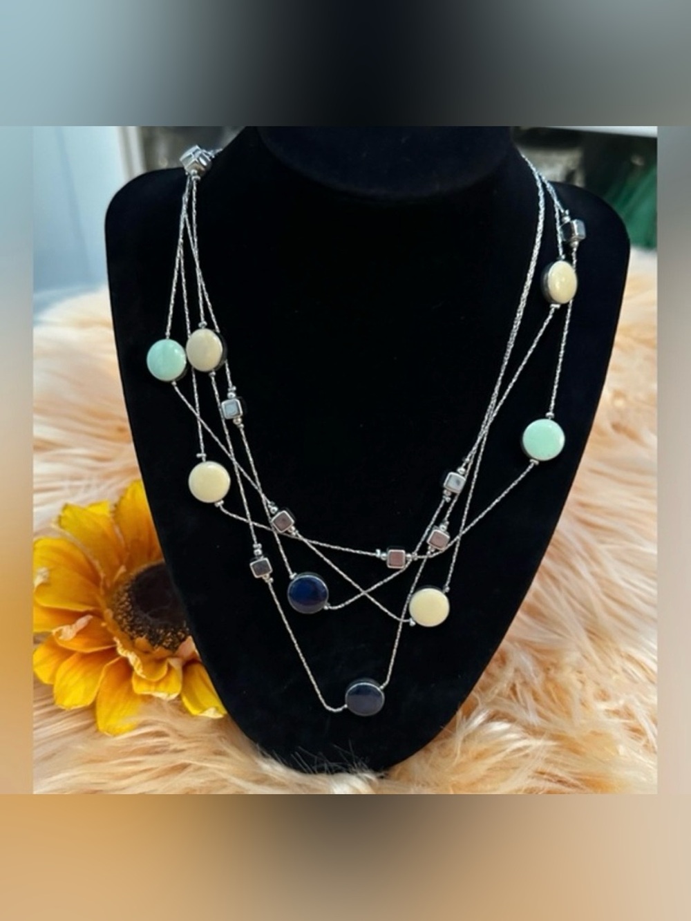 String Accent Necklace Multiple Ways To Wear NEW!